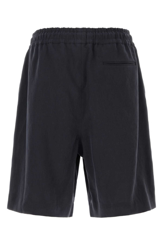Navy blue linen bermuda shorts GIORGIO ARMANI (GM001626TE10954)