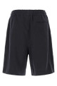 Navy blue linen bermuda shorts GIORGIO ARMANI (GM001626TE10954)