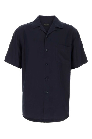 Navy blue viscose blend shirt GIORGIO ARMANI (GM003169TE20303)