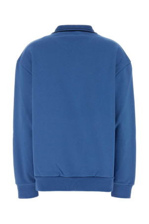 Cerulean blue cotton oversize polo shirt MIU MIU (MJLA65SOOO191L)