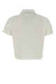 Белая хлопковая рубашка черного цвета от PRADA (P454JSOOO189C)