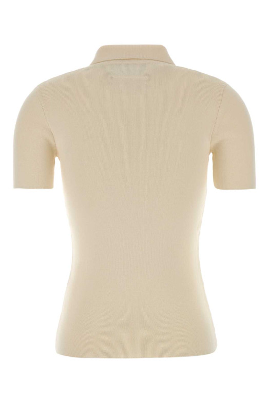 Ivory cotton polo shirt Black MM6 MAISON MARGIELA (S62GL0031M13274)