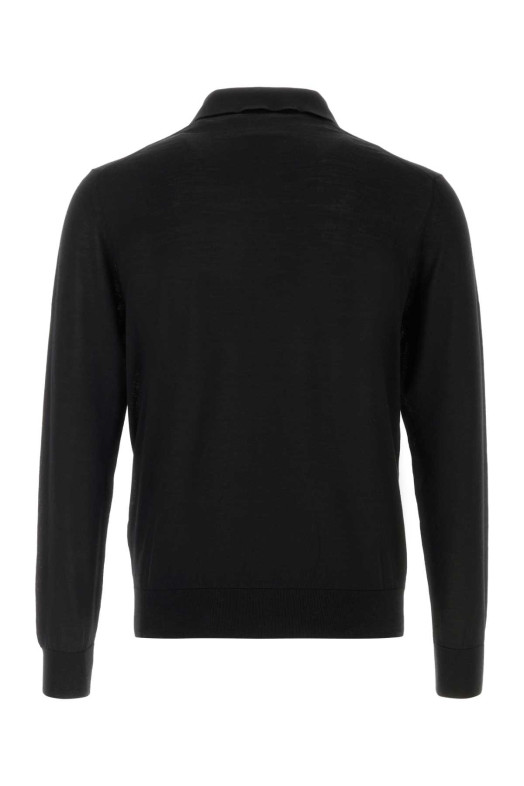 Black wool polo shirt Black PRADA (UMF147SOOO18DY)