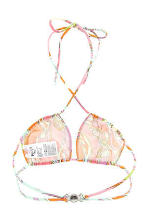 'Orchidee' printed bikini top Multicolor