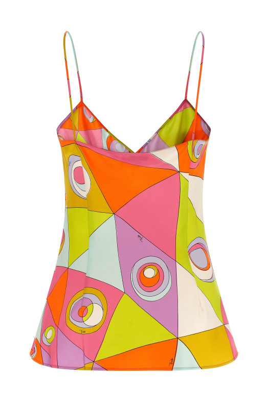 Шёлковый топ  Разноцветный EMILIO PUCCI 6HRM066H721051