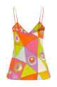 Шёлковый топ  Разноцветный EMILIO PUCCI 6HRM066H721051