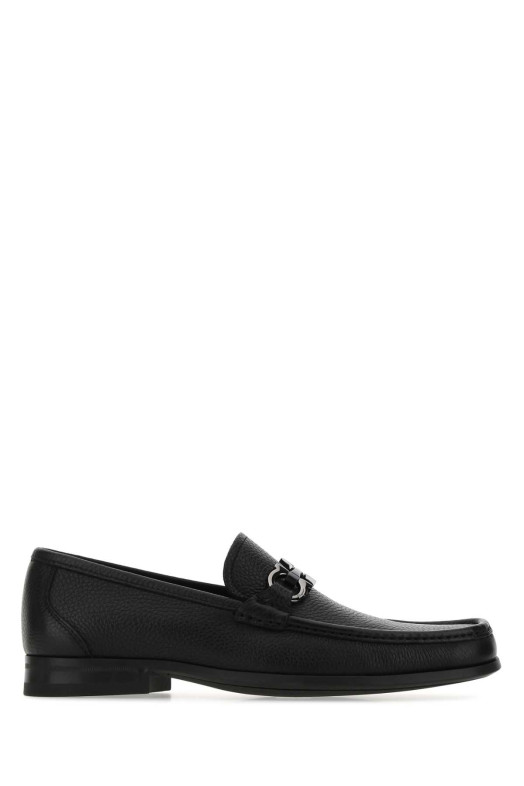 Черные кожаные лоферы Grandioso от SALVATORE FERRAGAMO (029392642848)