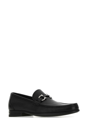Black leather Grandioso loafers Black SALVATORE FERRAGAMO (029392642848)