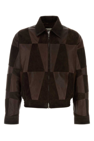 Brown leather jacket VERSACE (10244021A17845)