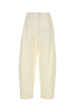 Ivory cotton blend wide-leg Galileo pant THE ROW (10872W2724)