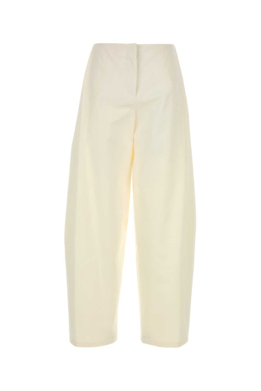 Ivory cotton blend wide-leg Galileo pant THE ROW (10872W2724)