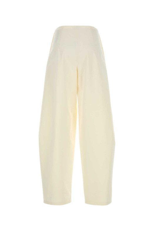 Ivory cotton blend wide-leg Galileo pant THE ROW (10872W2724)