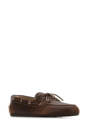 Brown leather loafers MIU MIU (5D123EF0053F33)