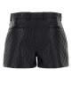 Black leather shorts White GUCCI (810398XNA4F)