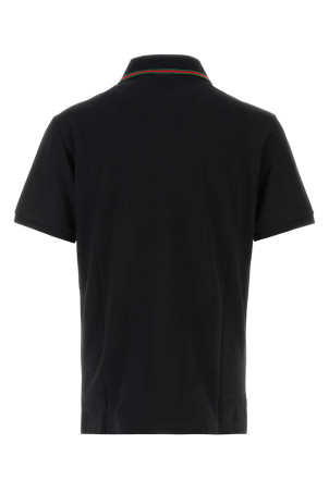 Black piquet polo shirt Black GUCCI (872468XJHX5)