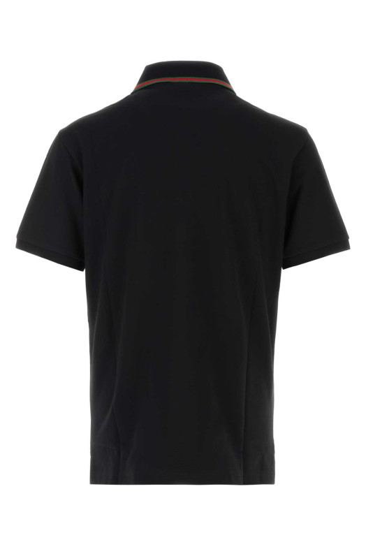 Black piquet polo shirt Black GUCCI (872468XJHX5)