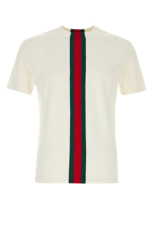 Белая трикотажная футболка GUCCI (875176XKFPC)