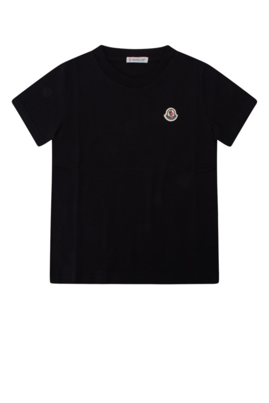 Футболка SS черного цвета MONCLER JR (8C0003383907)