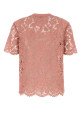 Розовая кружевная футболка DOLCE & GABBANA (F8V21THLM7L) DOLCE & GABBANA