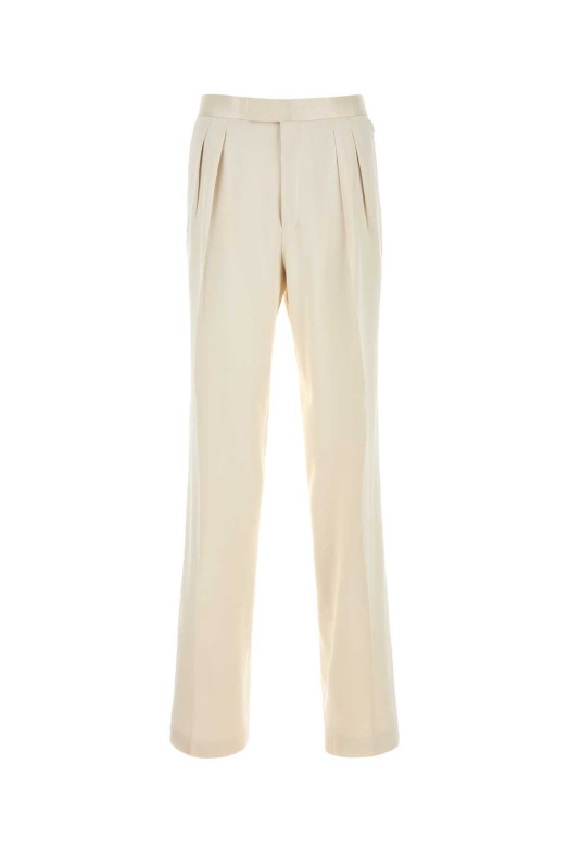Брюки из атласа цвета слоновой кости TOM FORD (PLMD04S0179R)