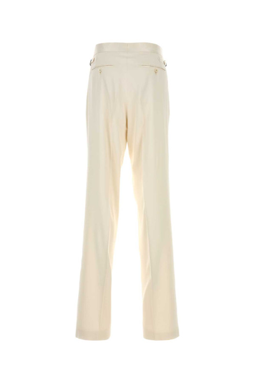 Брюки из атласа цвета слоновой кости TOM FORD (PLMD04S0179R)
