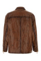 Brown leather jacket PRADA (UPG409SOOO186N)