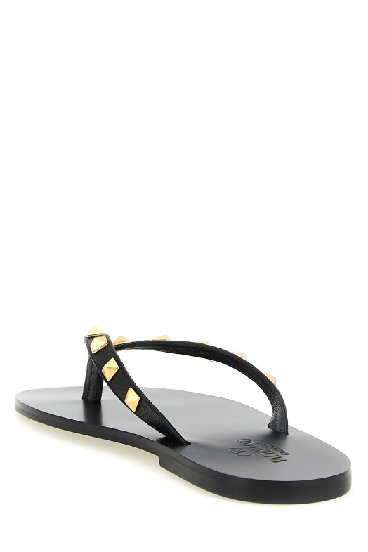 Сандалии Valentino Garavani «Thong Rockstud», черные Y2S0O16UIS0NO
