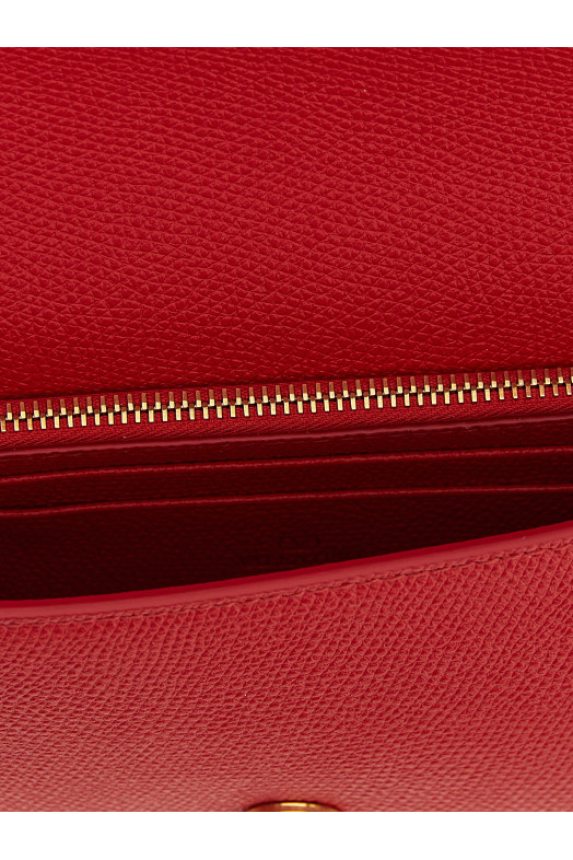 Wallet on chain Valentino Garavani VLogo Signature Red