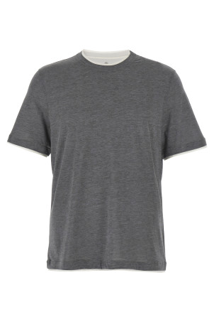 Layered T-shirt Gray