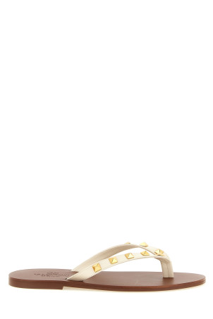 Valentino Garavani 'Thong Rockstud' sandals White