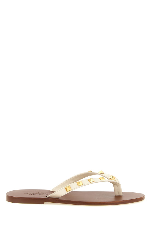 Valentino Garavani 'Thong Rockstud' sandals White