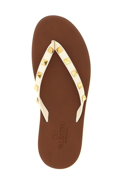 Valentino Garavani 'Thong Rockstud' sandals White