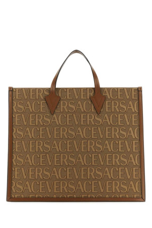 Embroidered canvas Versace Allover shopping bag VERSACE (10089131A07951)