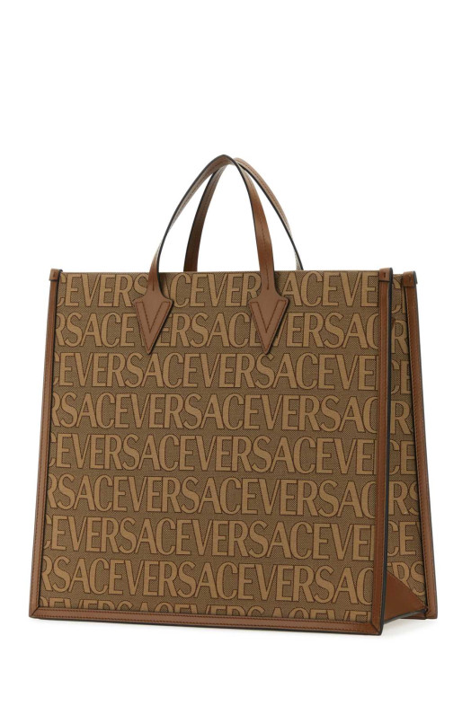 Embroidered canvas Versace Allover shopping bag VERSACE (10089131A07951)
