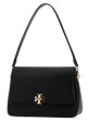 Black leather Charlie shoulder bag TORY BURCH (180726)
