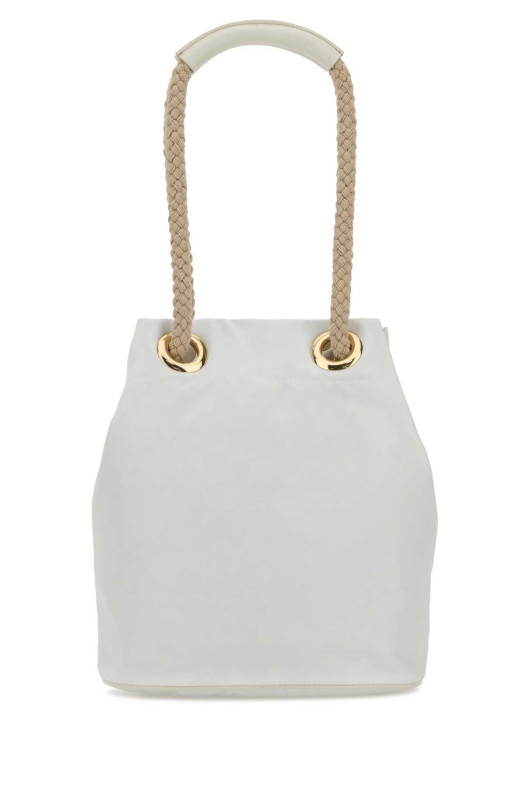 White Re-Nylon Prada Mariner bucket bag Black PRADA (1BE0822HG8)