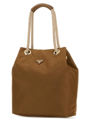 Brown Re-Nylon large Prada Mariner bucket bag PRADA (1BE0932HG8)
