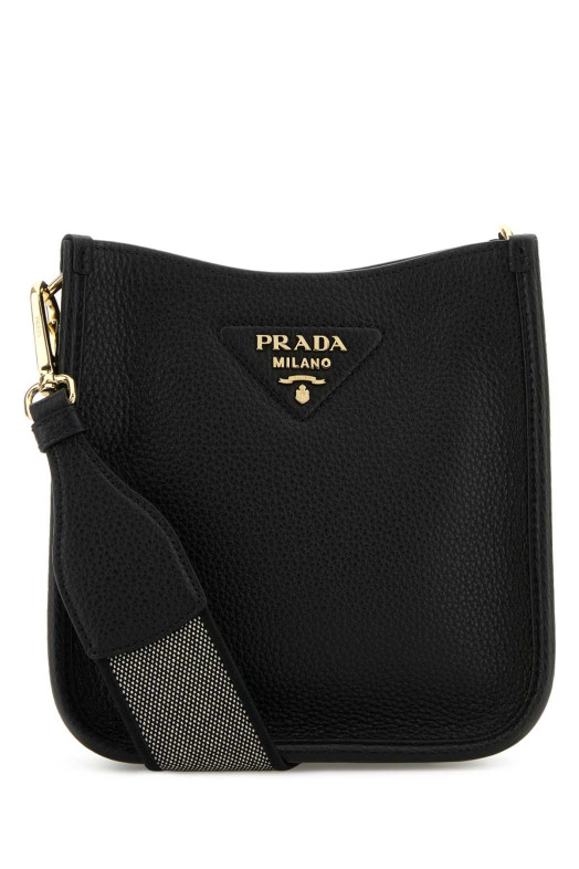 Чорна шкіряна сумка через плече PRADA (1BH191V7NO2DKV)