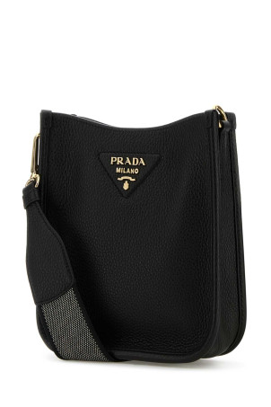 Чорна шкіряна сумка через плече PRADA (1BH191V7NO2DKV)