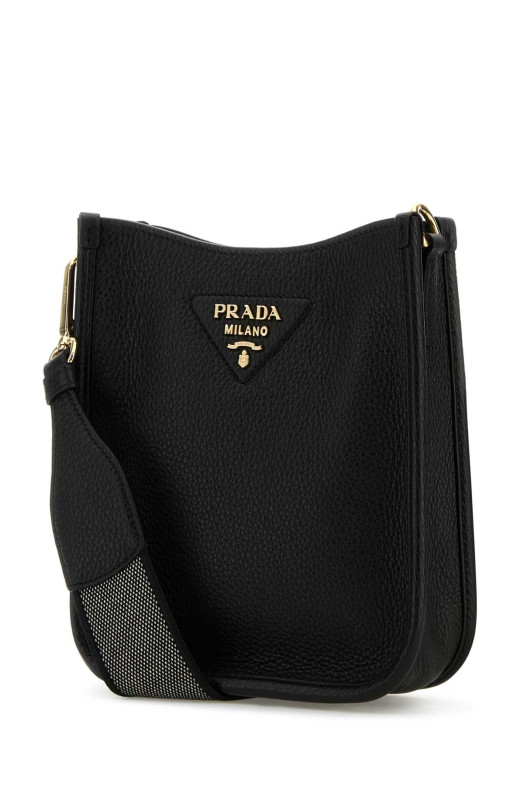 Чорна шкіряна сумка через плече PRADA (1BH191V7NO2DKV)
