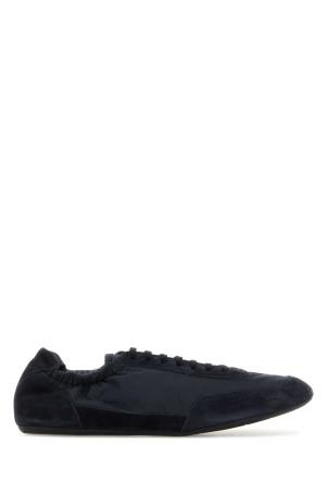Navy blue nylon and suede sneakers Blue PRADA (2EG479FG001D7C)