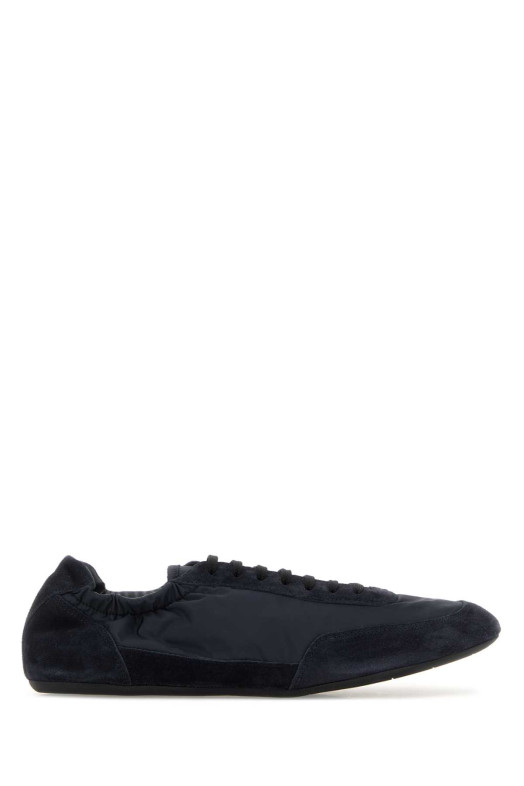 Navy blue nylon and suede sneakers Blue PRADA (2EG479FG001D7C)