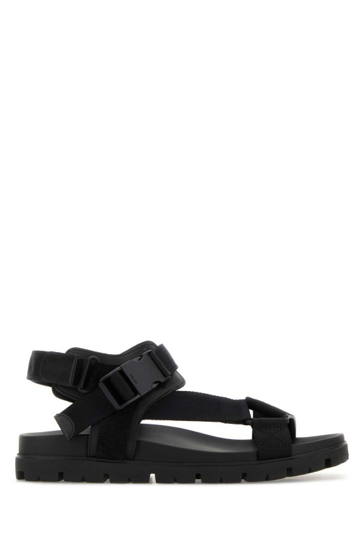 Black fabric suede sandals Black PRADA (2X3177FG0003ZOE)