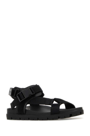 Black fabric suede sandals Black PRADA (2X3177FG0003ZOE)