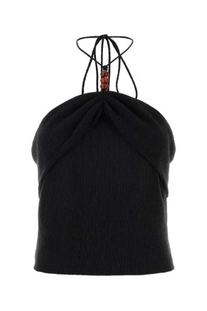 Black stretch jersey top Black MAGDA BUTRYM (307426)