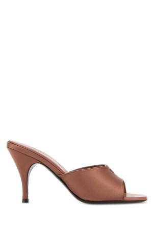 Antiqued pink satin mules MIU MIU (5XX684FD085049)
