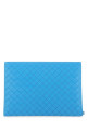 Light-blue leather small Intrecciato document case BOTTEGA VENETA (693675V2E41)