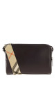 Aubergine leather Pop Check crossbody bag BURBERRY (8123528)