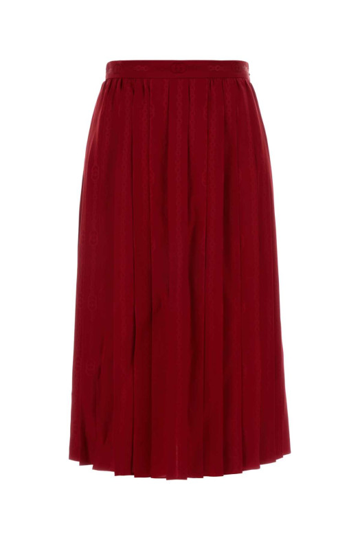 Red twill skirt GUCCI (865115ZAM48)