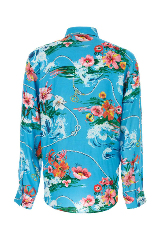 Printed viscose shirt GUCCI (870767ZAU48)